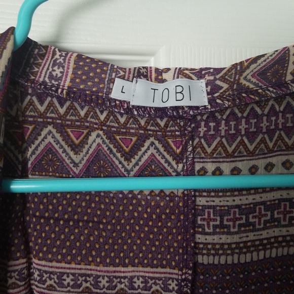 Tobi Purple Patterned Kimono - Picture 2 of 4